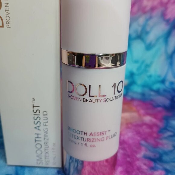 NIB Doll 10 Smooth Assist Retexturizing Fluid LIGHT 1 fl oz Vegan Foundation - Picture 2 of 5